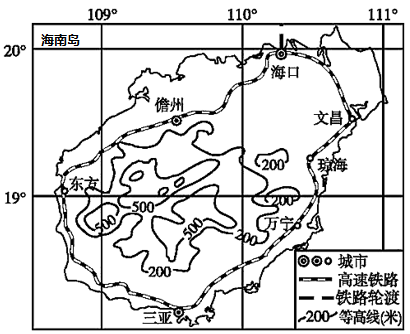 海南岛分层设色地形图图片