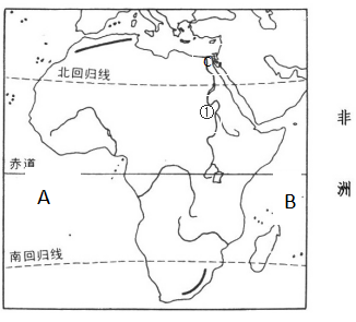 读下面的非洲气候类型空白图,回答下列问题