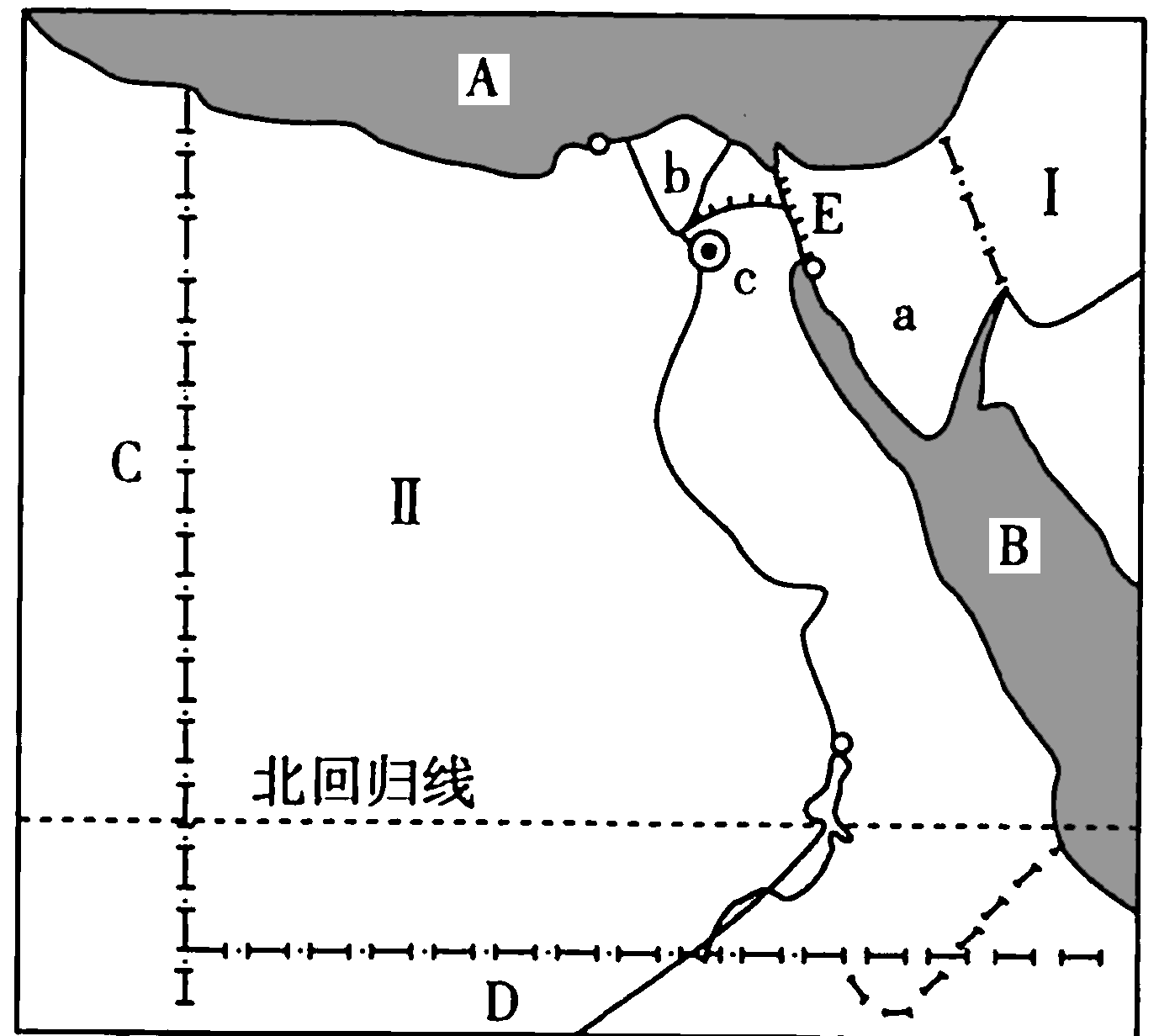 读埃及和周边地区略图