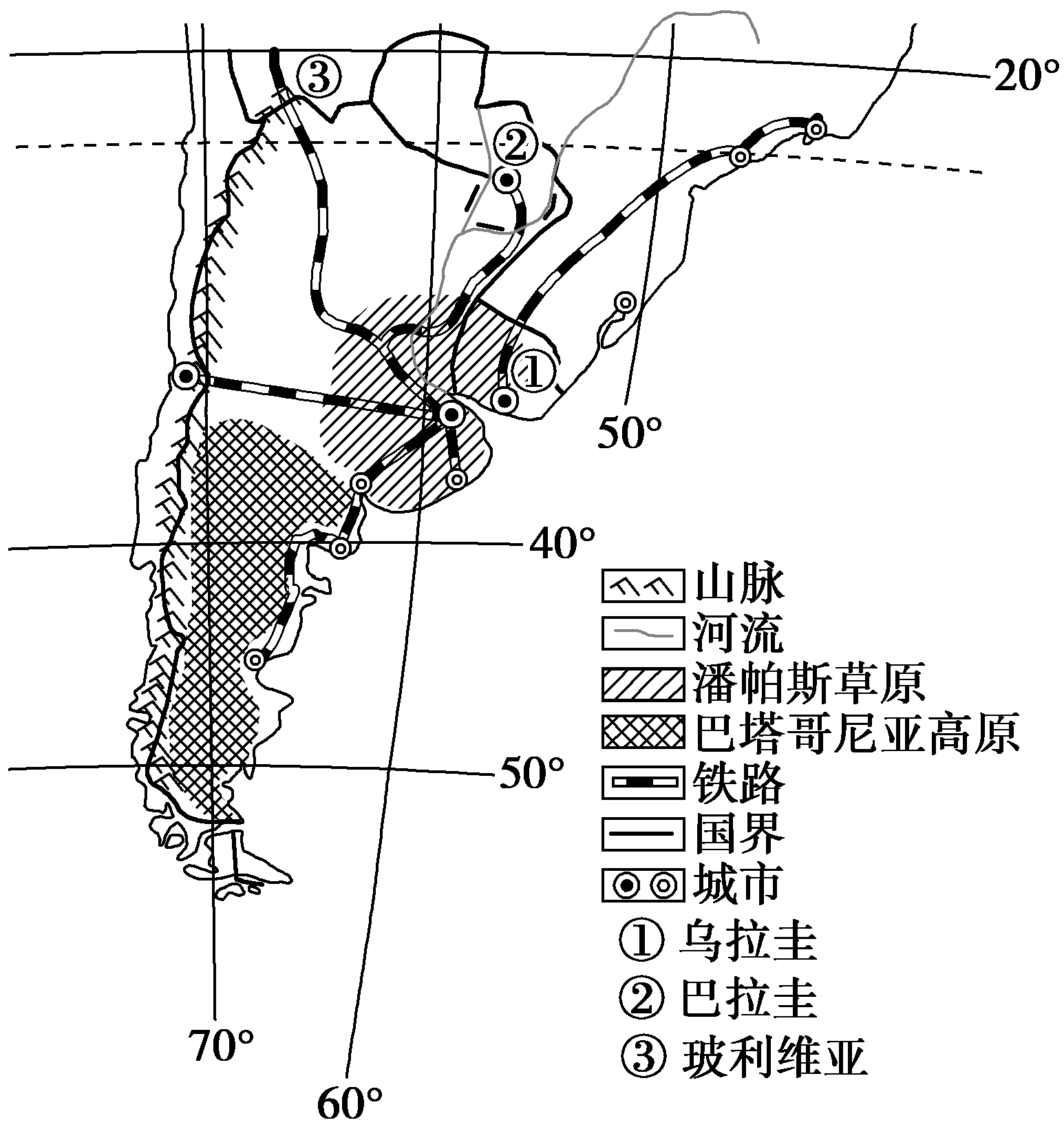 阿根廷位置图片