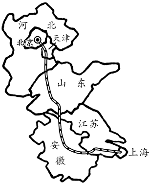 讀下圖京滬高鐵示意圖回答下面小題【小題1】京滬高速鐵路穿過的省級