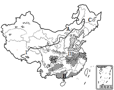 讀中國農業地區分佈圖完成下列問題