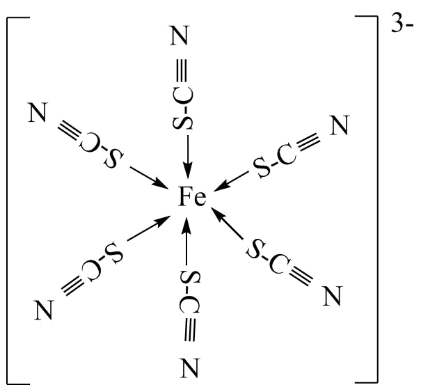 硫氰化铁结构图片