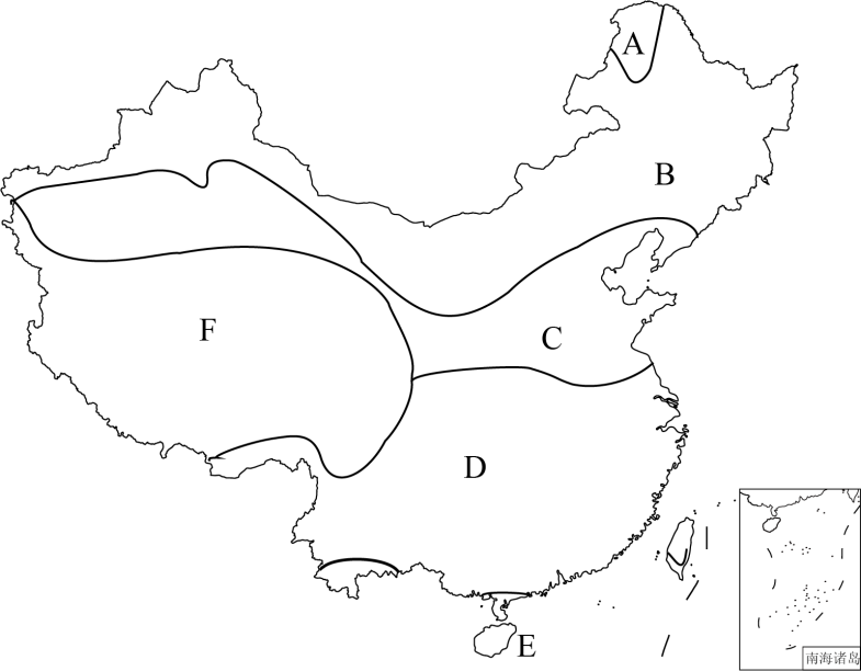 中国温度带简图图片