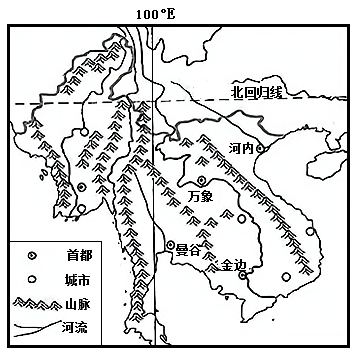 中南半岛地图 地形图片