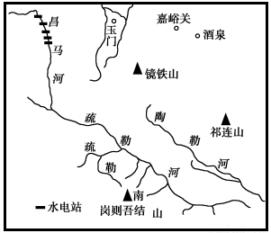 疏勒河水系图图片