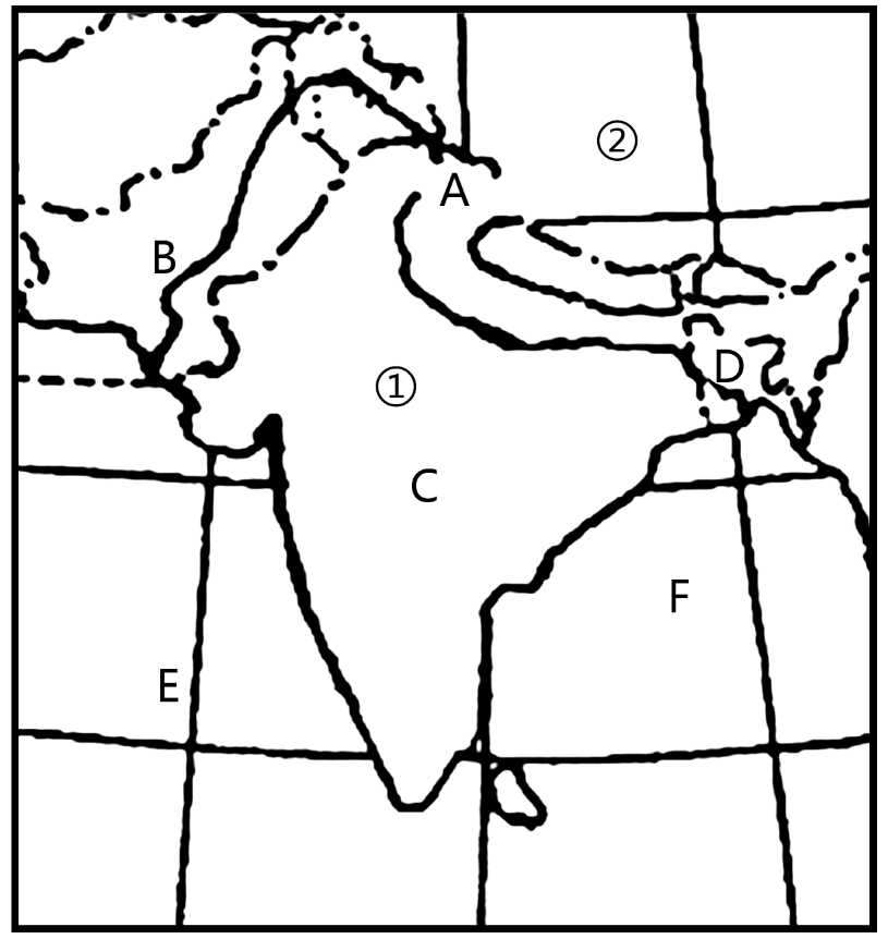 南亚轮廓图手绘图片