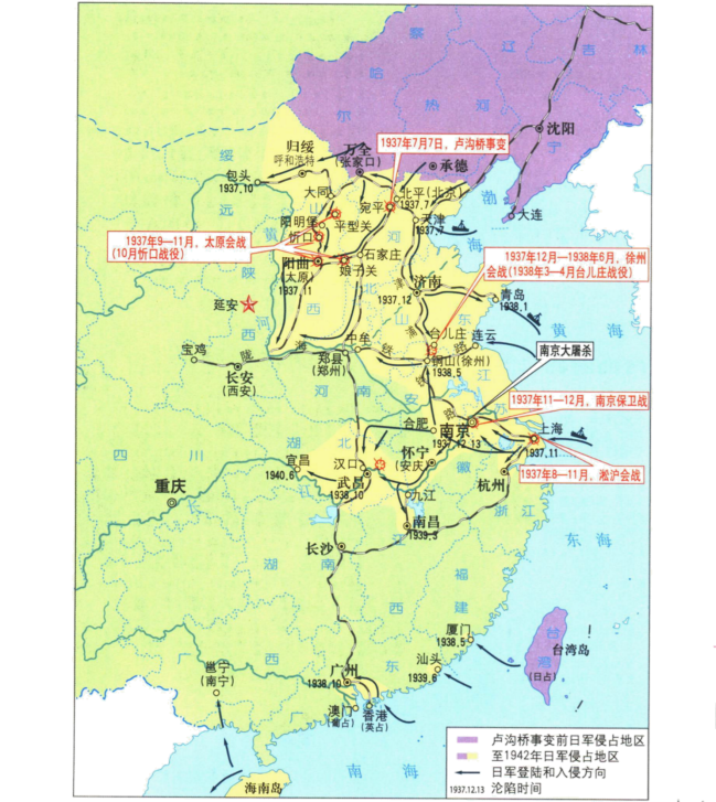 中国和日本的战争的历史的简单介绍