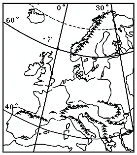 读欧洲西部地形图完成问题