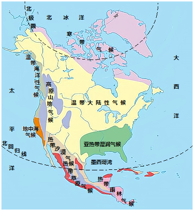 南北美洲气候图图片