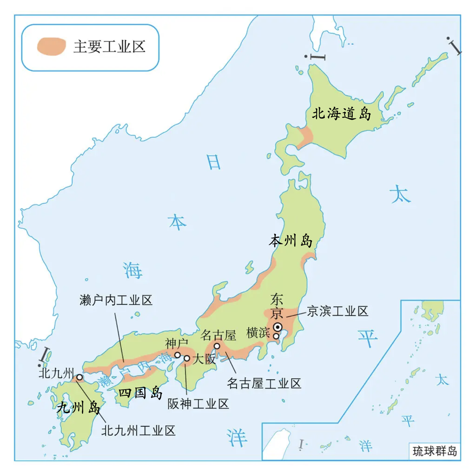 北海道岛c日本海沿岸d