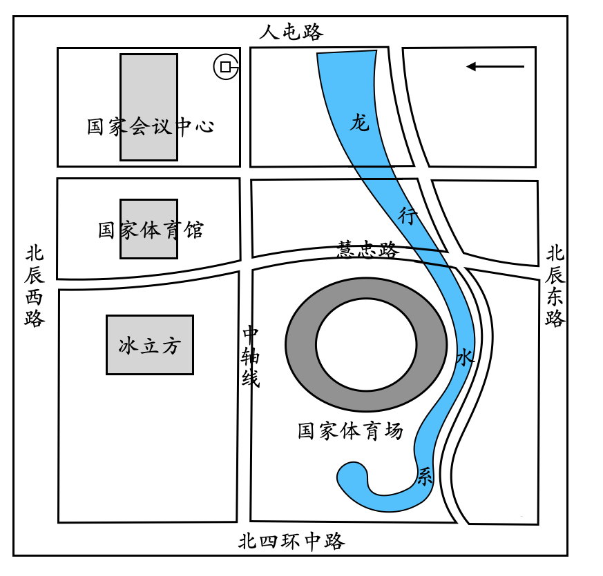 水立方场地平面图图片