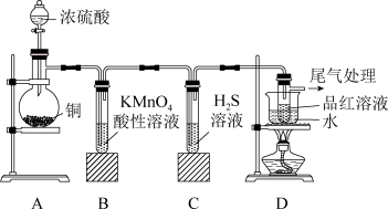 某化學興趣小組為了探究銅與濃硫酸的反應以及產物的性質設計瞭如圖