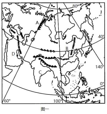 亚洲地理分区黑白图片