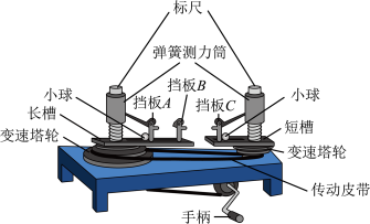 用如图所示的实验装置探究影响向心力大小的因素.