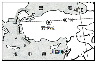 右圖為亞洲西部地區