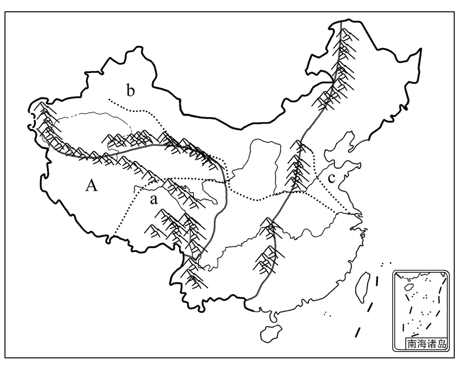 中国地形图空白打印图片