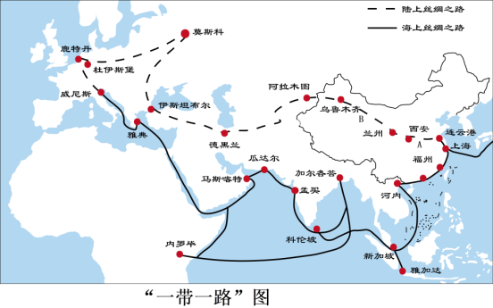 一带一路"是"丝绸之路经济带"和"21世纪海上丝绸之路"的简称,最早由