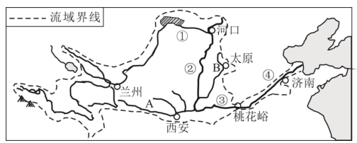 黄河流域空白图图片