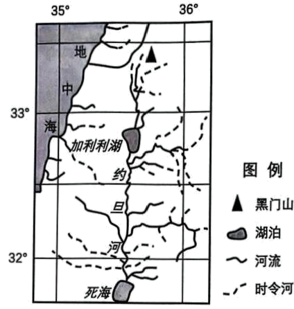 约旦河地理位置图图片