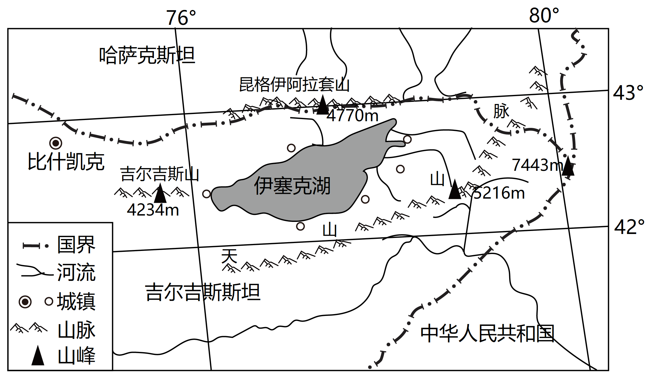 伊塞克湖位置图片