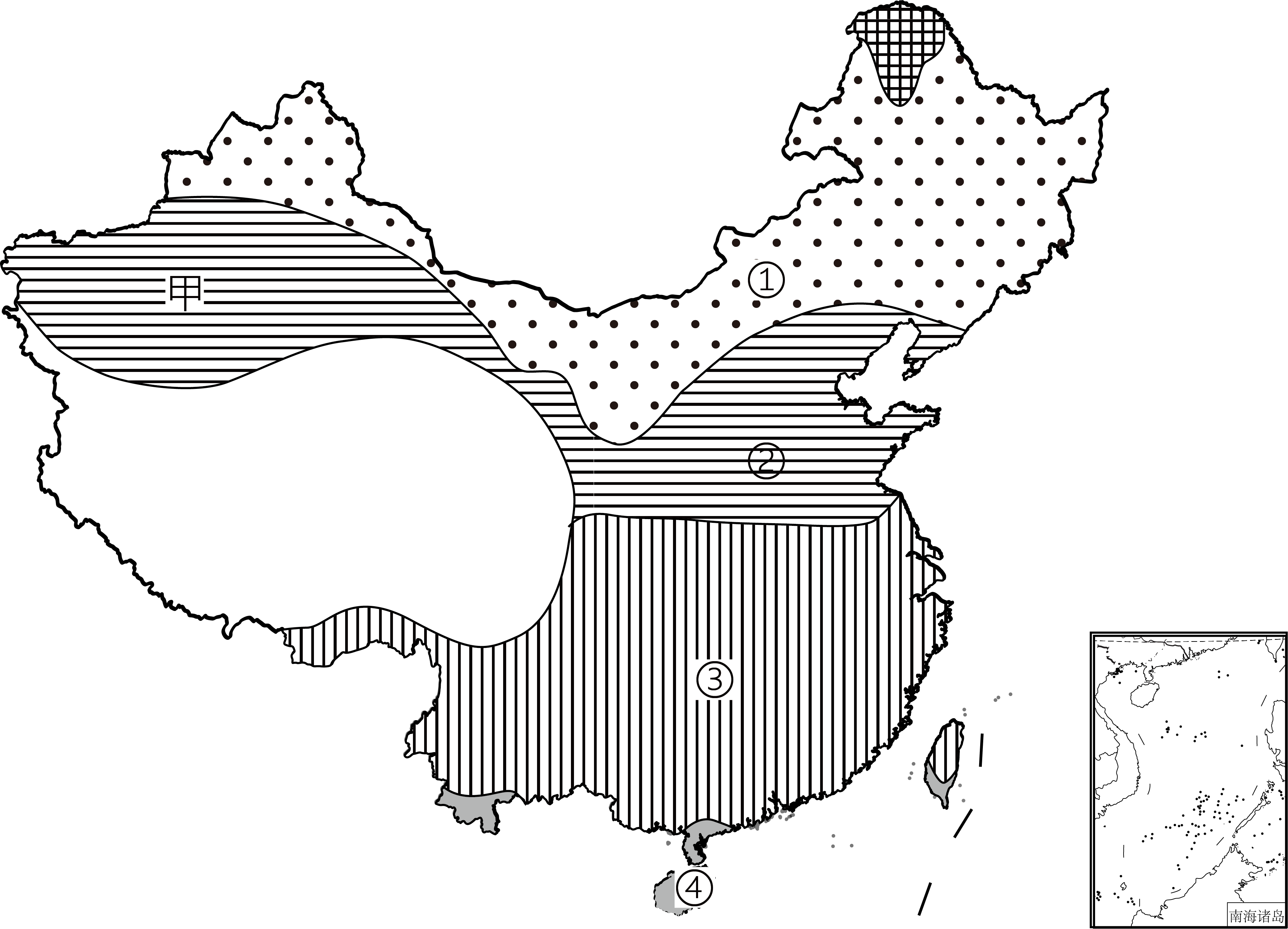 中国气候图手绘怎么画图片
