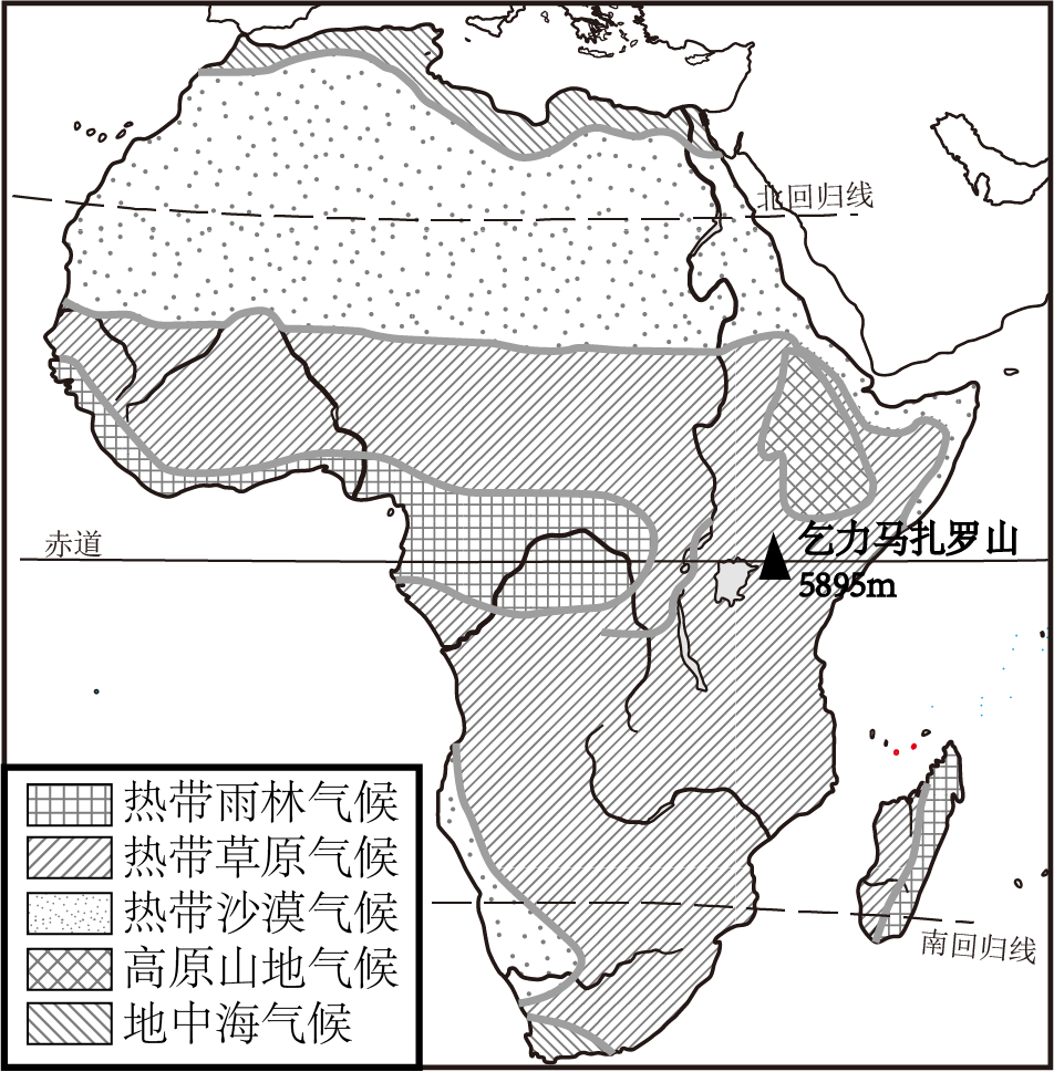 非洲乞力马扎罗山地图图片
