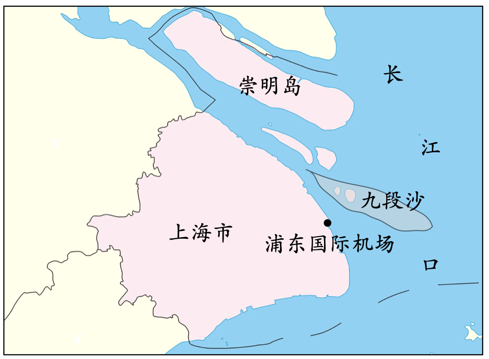 长江入海口地图图片