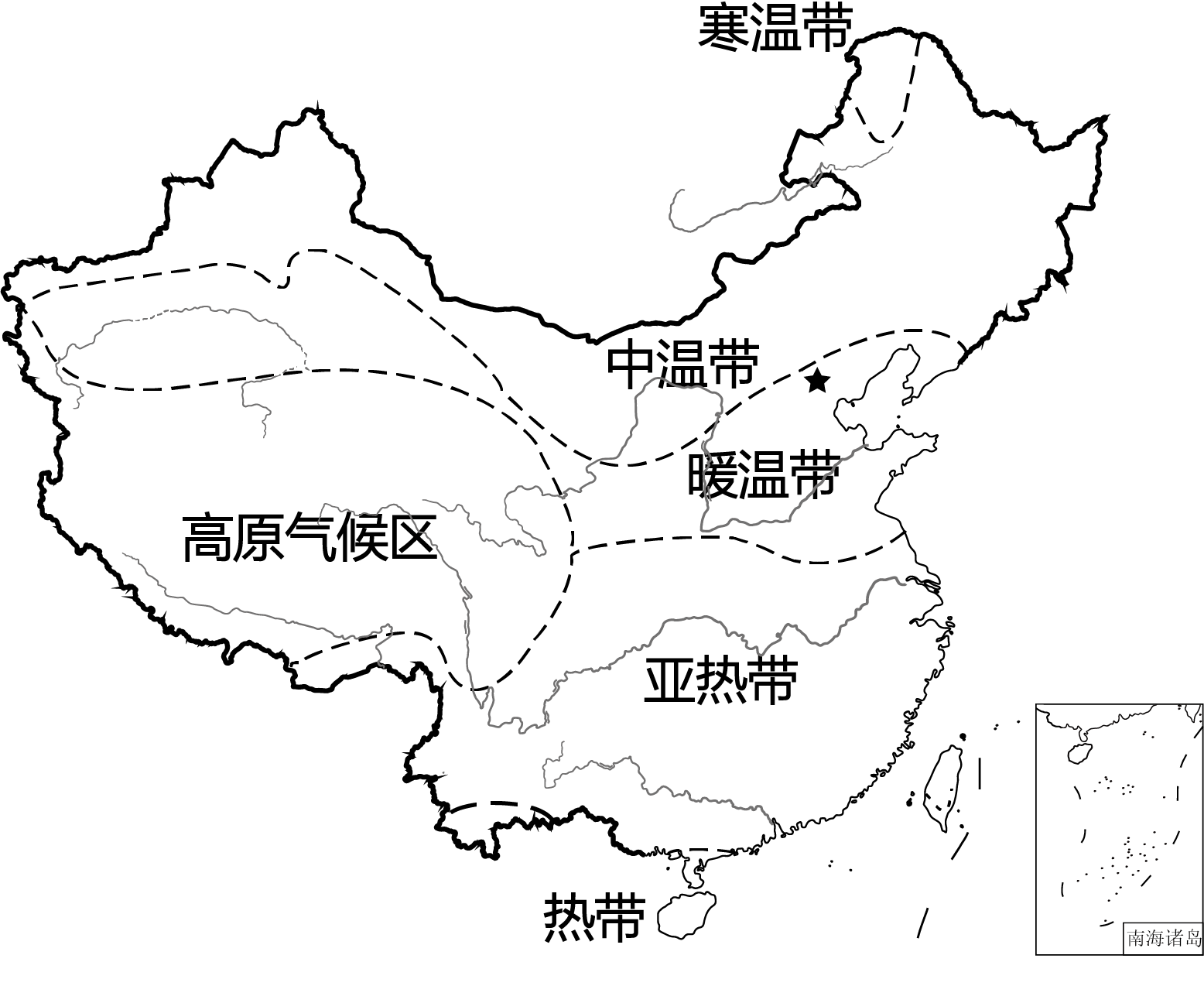 寒温带就是寒带c 昆明市位于亚热带d 海南岛位于热带2