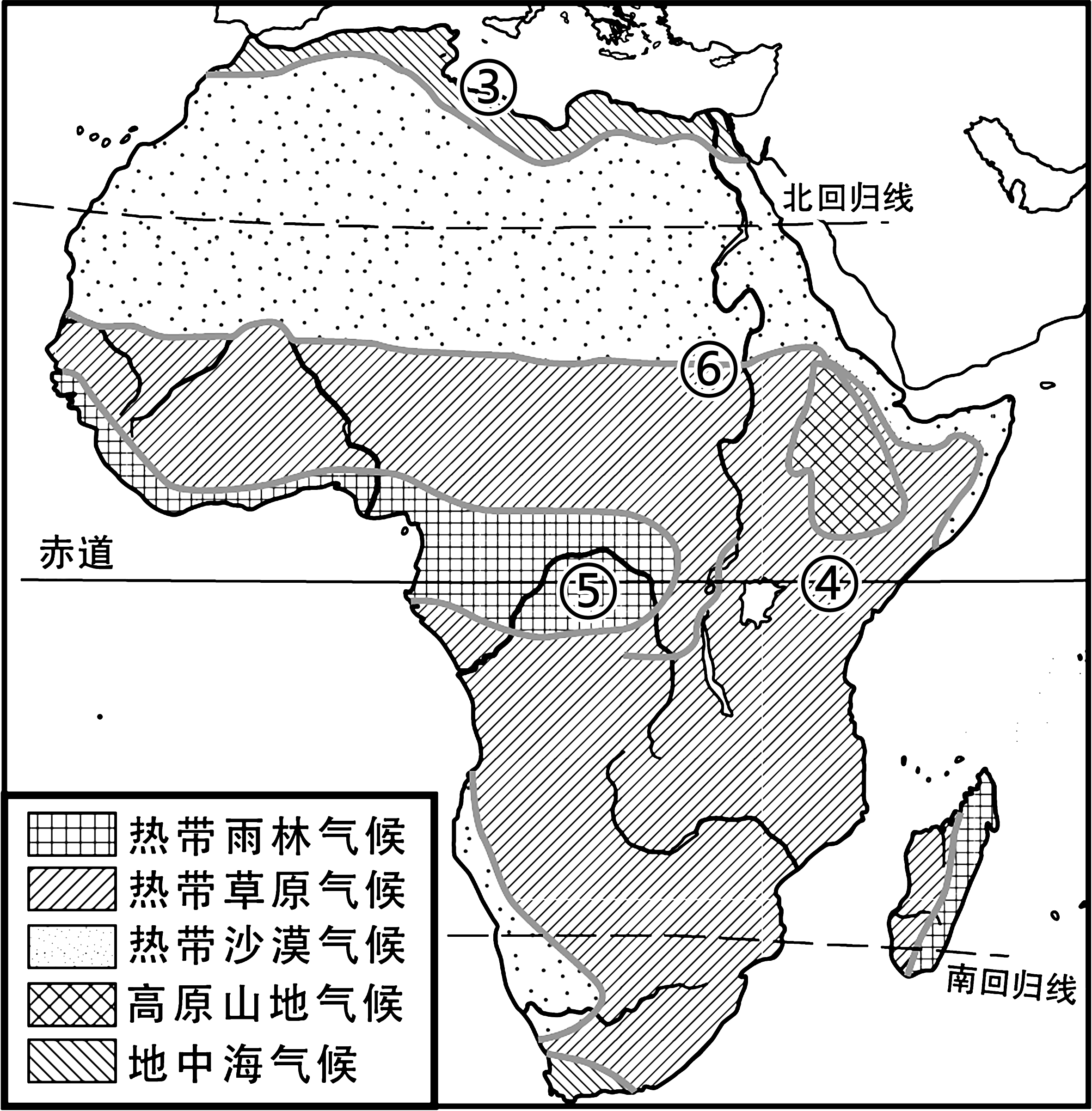 非洲地形简图学生手绘图片