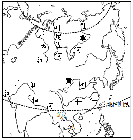 如果从亚洲中部的南北方向作剖面图,那么下列地形剖面示意图中最合理