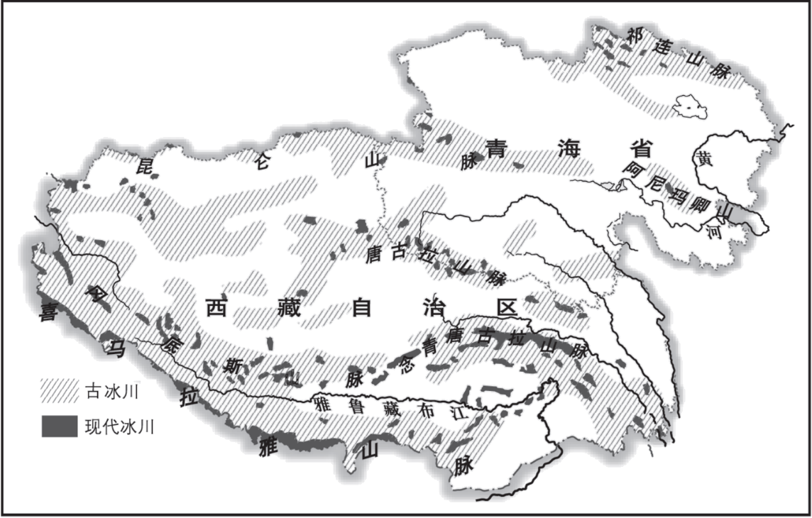 中国冰川分布图高清图片