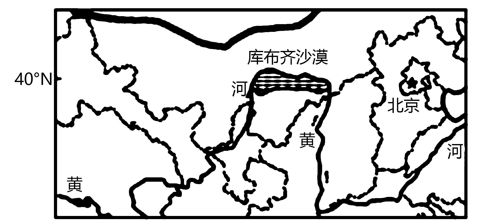 库布齐沙漠地理位置图片