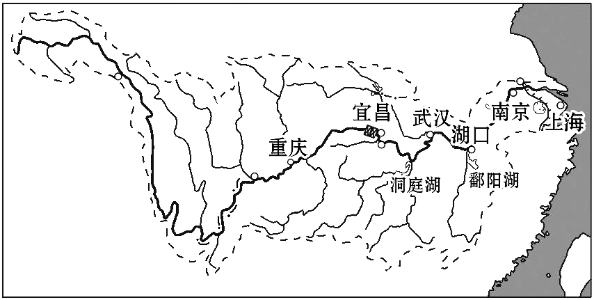 (2)长江横贯东西,支流众多,水运便利,被誉为
