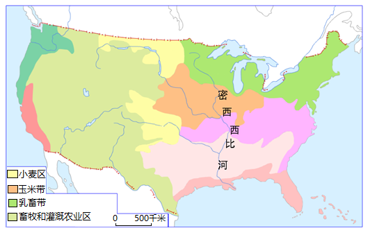 美国农业区域专业化图图片