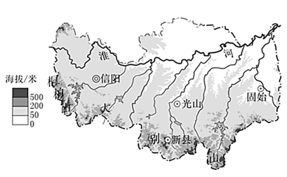 河南信阳地理位置图图片