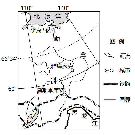 勒拿河是俄罗斯境内的主要河流之一,全长44000km,流域面积为249万平方