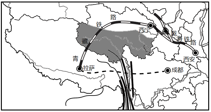 青藏地区铁路线图片