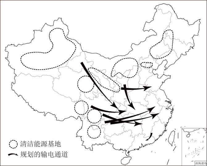 青藏地區d.西北地區3.規劃的輸電通