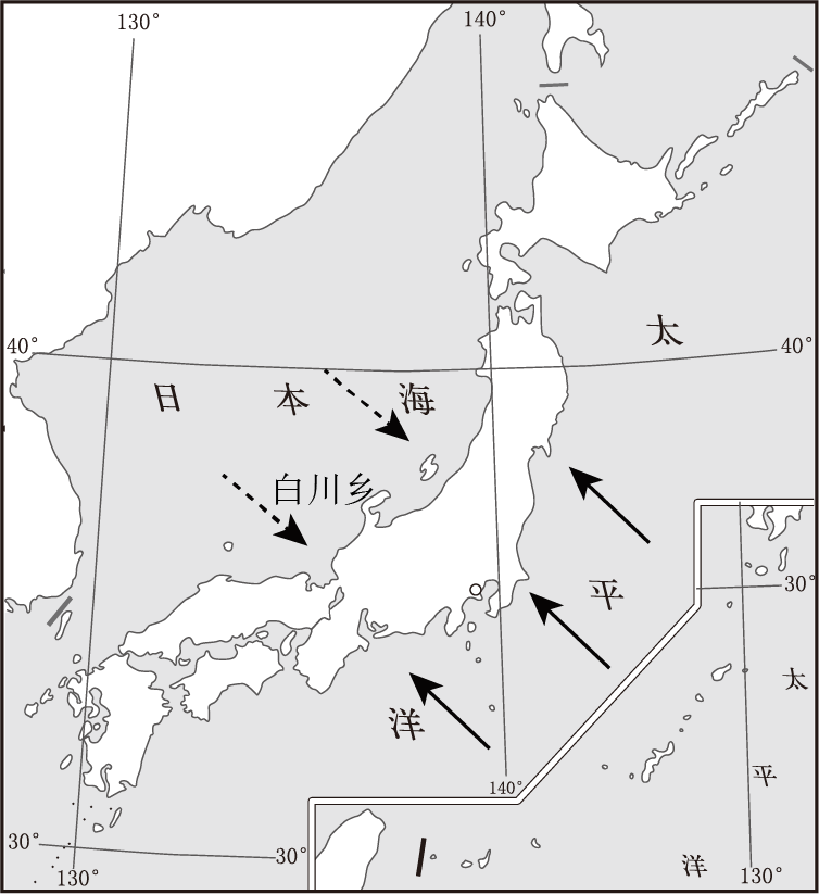 日本中部白川乡的合掌造,其屋顶一般是东西走向,覆盖着就地取材的