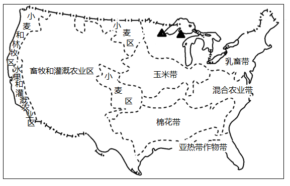 美国农业区分布图片