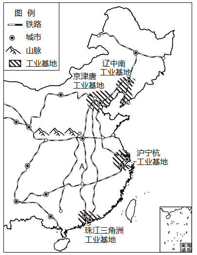 中国工业基地分布地图图片