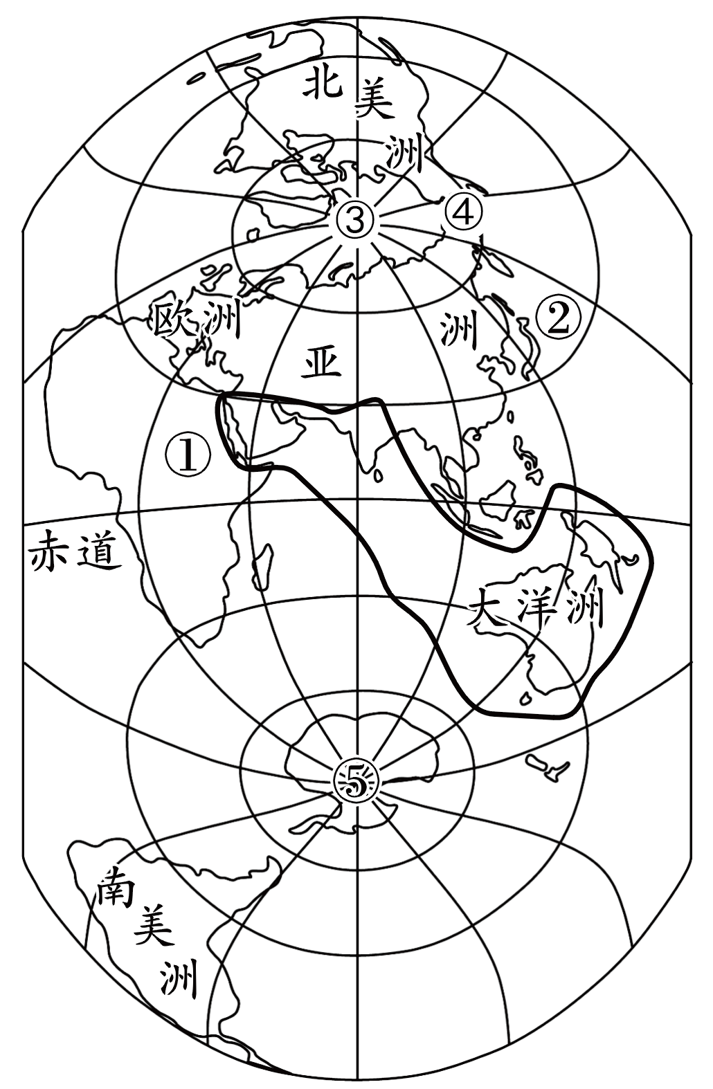 竖版世界海陆分布图图片