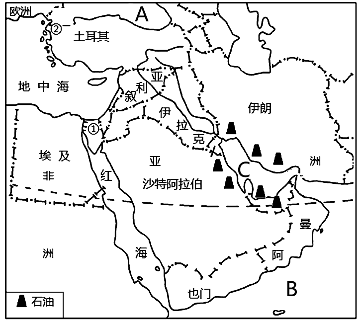 中东气候类型分布图图片