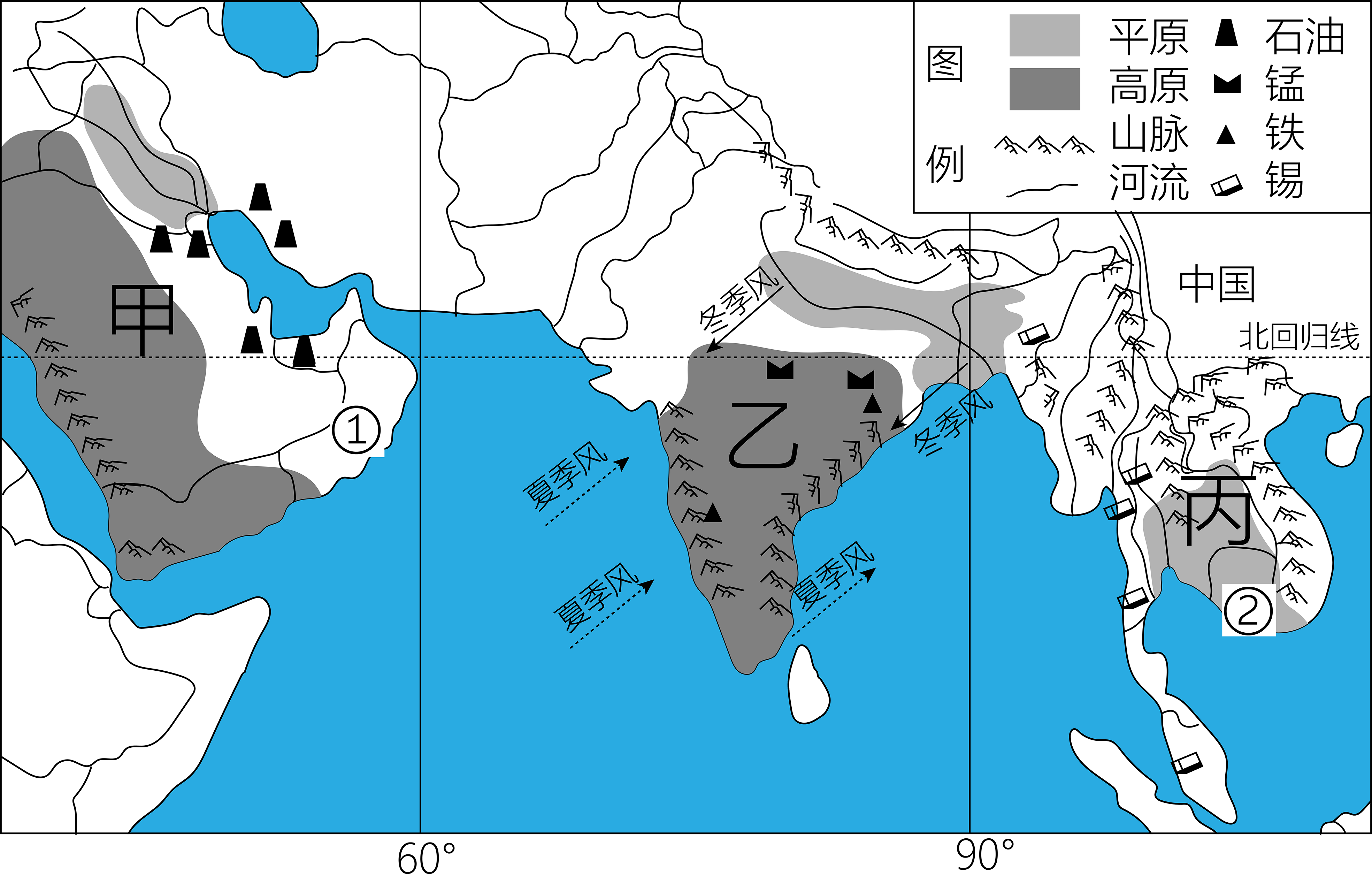 亚洲南部三大半岛图片