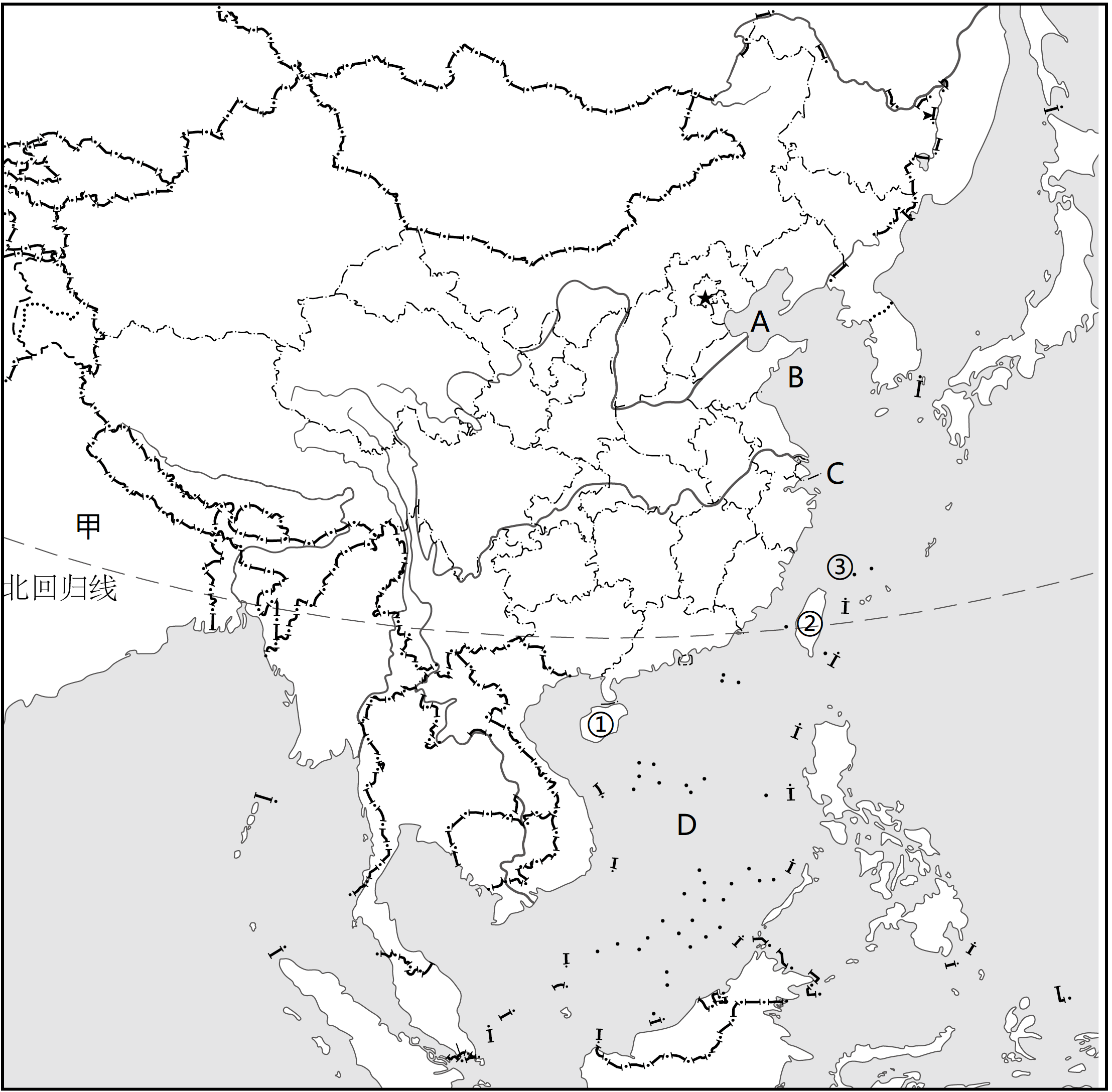 中国轮廓图及邻国图片