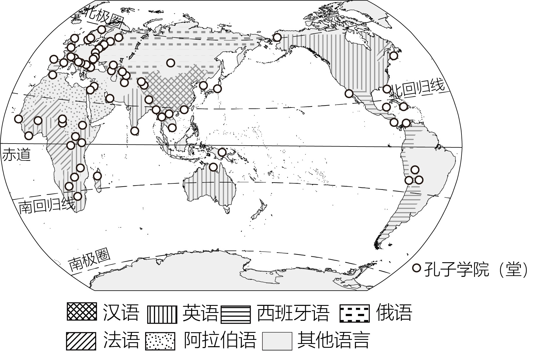 世界语言分布图简图图片