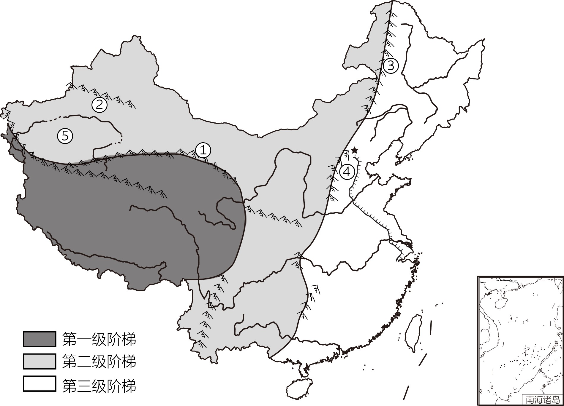 中国地理第一阶梯图片