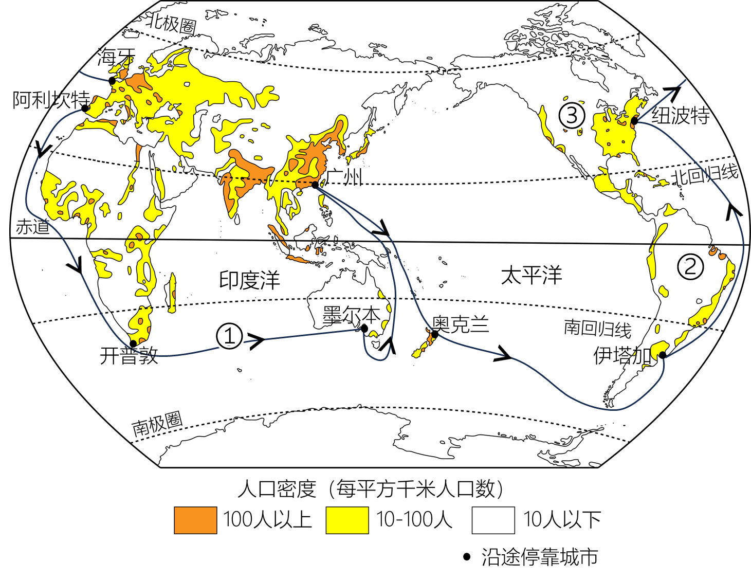 沃尔沃环球帆船赛路线图片