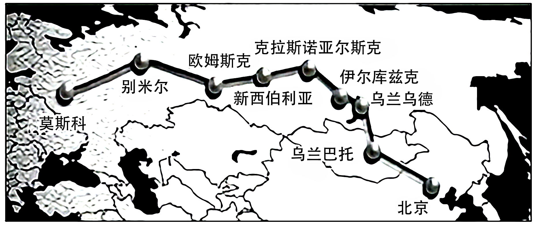 国际k3次列车线路图图片
